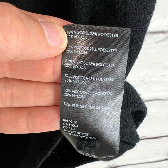 Anthropologie Women's M Black Sleeveless Mock Turtleneck Sweater - Picture 4 of 5